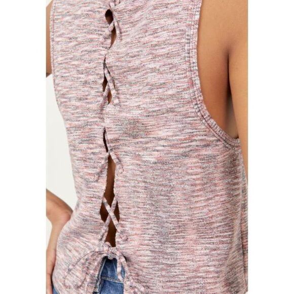 Free People FP Best of Us Knit Tank Top Marled Knit Onyx Blossom Combo S NWT - Picture 12 of 12